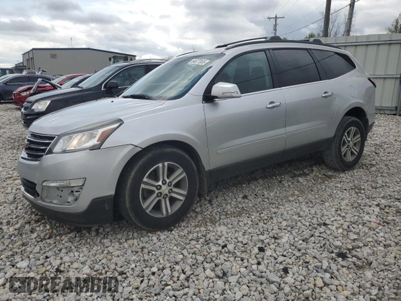 2015 Chevrolet Traverse LT z VIN 1GNKVHKD3FJ350449, wystawiony jako Copart lot #54677065 z przebiegiem 155 128 mil mil oraz Czysty tytuł • Clean title. Historia ofert i sprzedaży dostępna na DreamBid. Obrazek 1.