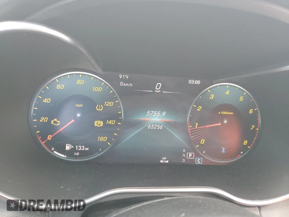 2020 Mercedes-Benz C 300 with VIN WDDWK8DB6LF951809, listed as a Copart auction lot 63115325 with 65,256 mi miles and Clean title. Bid and sale history available at DreamBid. Image 9.