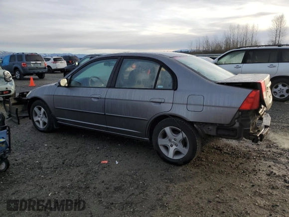 2004 Honda Civic EX with VIN 2HGES26844H564522, listed as a Copart auction lot 48736005 with 179,705 mi miles and Salvage title. Bid and sale history available at DreamBid. Image 2.