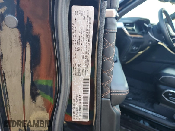 2023 Jeep Grand Cherokee Summit with VIN 1C4RJHEGXP8722063, listed as a Copart auction lot 86552894 with 38,463 mi miles and Salvage title. Bid and sale history available at DreamBid. Image 13.