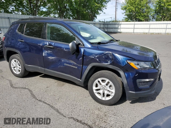 2017 Jeep Compass Sport с VIN 3C4NJDAB0HT639665, выставлен на аукционе Copart как лот 61743885 с пробегом 36 004 миль миль и Списание • Salvage title. История ставок и продаж доступна на DreamBid. Изображение 4.