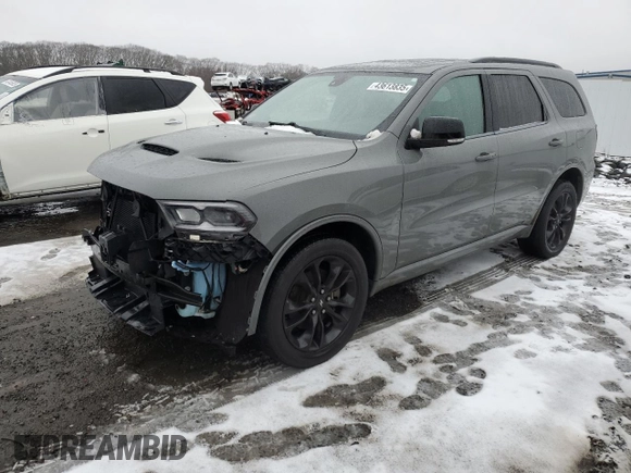 2021 Dodge Durango GT with VIN 1C4RDJDG1MC750875, listed as a Copart auction lot 43613835 with 32,406 mi miles and Salvage title. Bid and sale history available at DreamBid. Image 1.