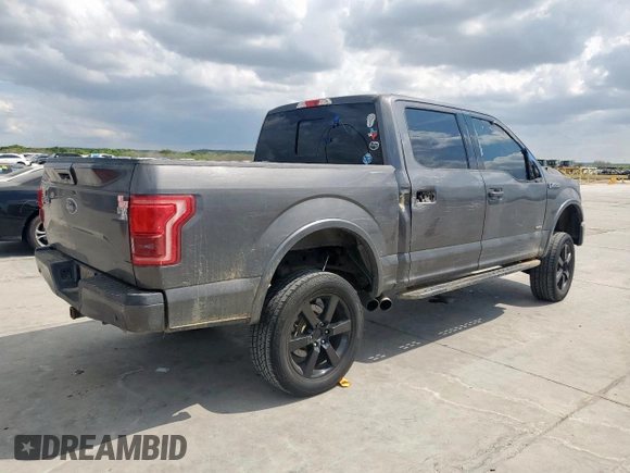 2015 Ford F-150 XLT with VIN 1FTEW1EG5FKE59408, listed as a Copart auction lot 51052595 with 178,674 mi miles and Salvage Title. Bid and sale history available at carsss.com. Image 3.