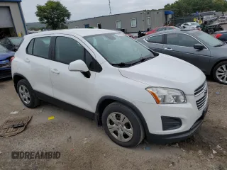 2015 Chevrolet Trax LS with VIN KL7CJKSB9FB247841, listed as a Copart auction lot 71602034 with 124,350 mi miles and Salvage Title. Bid and sale history available at carsss.com. Image 4.
