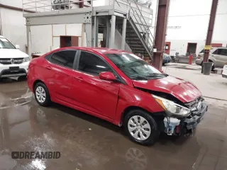 2016 Hyundai Accent SE with VIN KMHCT4AE7GU071524, listed as a IAAI auction lot 41973414 with 97,923 mi miles. Bid and sale history available at carsss.com. Image 1.