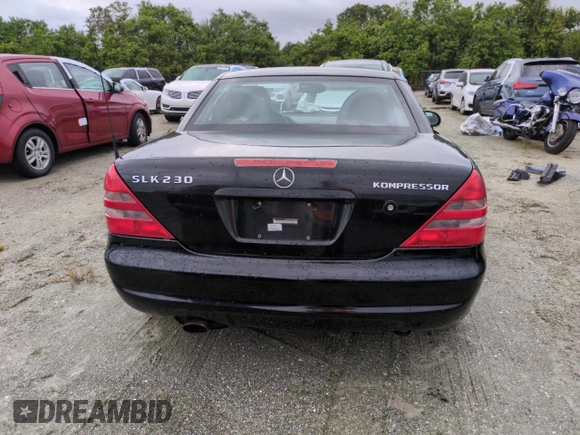 1999 Mercedes-Benz SLK-Class with VIN WDBKK47F5XF094256, listed as a Copart auction lot 75080164 with 0 mi miles and Salvage Title. Bid and sale history available at carsss.com. Image 6.