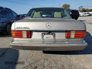 1990 Mercedes-Benz 420 with VIN WDBCA35E3LA500747, listed as a Copart auction lot 74351004 with 132,480 mi miles and Clean Title. Bid and sale history available at carsss.com. Image 6.