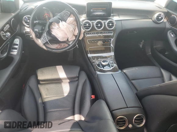 2017 Mercedes-Benz C 300 with VIN 55SWF4KB2HU220007, listed as a Copart auction lot 60615465 with 50,630 mi miles and Salvage title. Bid and sale history available at DreamBid. Image 8.