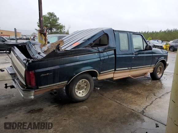 1995 Ford F-150 with VIN 1FTEX15H7SKA43294, listed as a Copart auction lot 76406034 with 0 mi miles and Salvage Title. Bid and sale history available at carsss.com. Image 3.