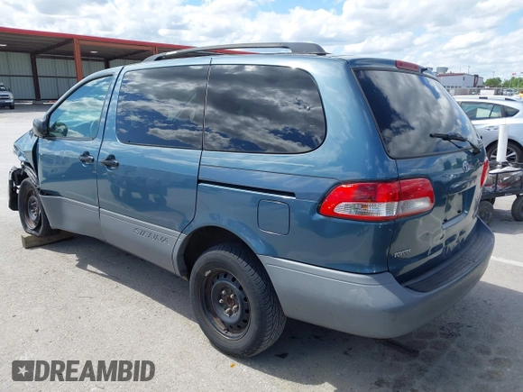 2002 Toyota Sienna LE with VIN 4T3ZF13C62U479542, listed as a IAAI auction lot 42295904 with 199,041 mi miles and . Bid and sale history available at DreamBid. Image 3.
