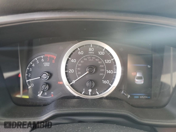 2022 Toyota Corolla LE with VIN 5YFEPMAE3NP329677, listed as a Copart auction lot 48510205 with 69,206 mi miles and Salvage Title. Bid and sale history available at DreamBid. Image 9.