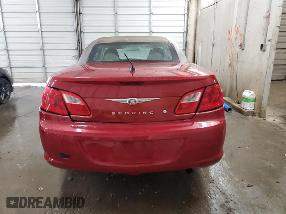 2010 Chrysler Sebring Touring with VIN 1C3BC5ED0AN109219, listed as a Copart auction lot 80760284 with 89,414 mi miles and Salvage Title. Bid and sale history available at carsss.com. Image 6.