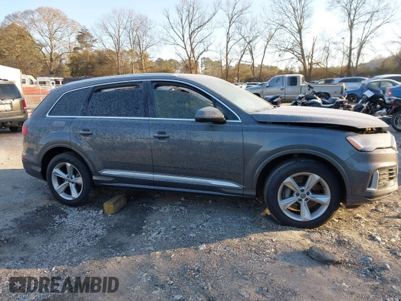 2020 Audi Q7 Premium with VIN WA1AJAF74LD009951, listed as a IAAI auction lot 41418433 with 58,291 mi miles. Bid and sale history available at carsss.com. Image 14.