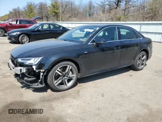 2018 Audi A4 Premium Plus with VIN WAUENAF48JA138840, listed as a Copart auction lot 54225755 with 65,301 mi miles and Salvage title. Bid and sale history available at DreamBid. Image 1.