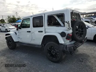 2021 Jeep Wrangler Unlimited Sahara z VIN 1C4JJXP65MW766023, wystawiony jako Copart lot #52332735 z przebiegiem 23 130 mil mil oraz Nie do naprawy • Non repairable. Historia ofert i sprzedaży dostępna na DreamBid. Obrazek 2.