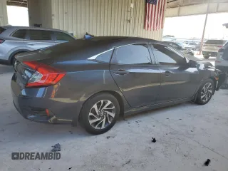 2018 Honda Civic Sedan EX with VIN 2HGFC2F7XJH564349, listed as a Copart auction lot 52791335 with 0 mi miles and Salvage Title. Bid and sale history available at carsss.com. Image 3.