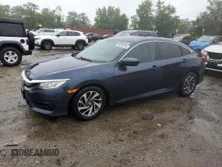 2017 Honda Civic EX z VIN 19XFC2F72HE051519, wystawiony jako Copart lot #58394645 z przebiegiem 73 635 mil mil oraz Szkoda całkowita • Salvage title. Historia ofert i sprzedaży dostępna na DreamBid. Obrazek 1.