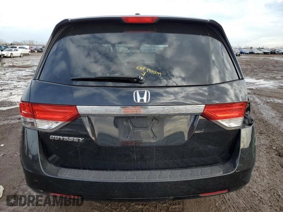 2015 Honda Odyssey EX-L with VIN 5FNRL5H69FB039877, listed as a Copart auction lot 46333935 with 238,716 mi miles and Salvage Title. Bid and sale history available at DreamBid. Image 6.
