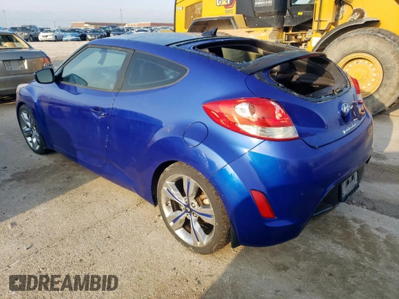 2013 Hyundai Veloster w/Black Int with VIN KMHTC6AD9DU112847, listed as a Copart auction lot 54225235 with 149,163 mi miles and Clean title. Bid and sale history available at DreamBid. Image 2.