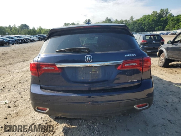 2016 Acura MDX Technology with VIN 5FRYD4H45GB054524, listed as a Copart auction lot 64028205 with 105,750 mi miles and Salvage title. Bid and sale history available at DreamBid. Image 6.