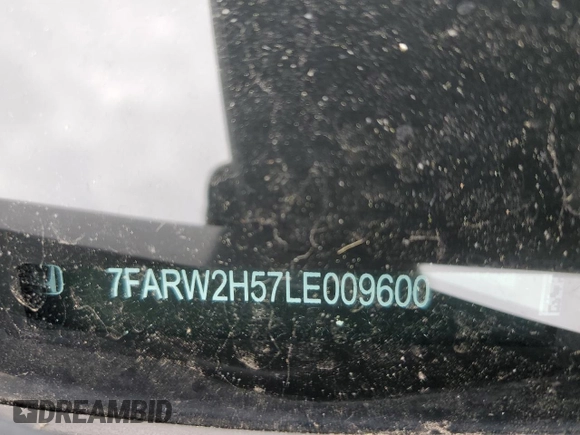 2020 Honda CR-V EX with VIN 7FARW2H57LE009600, listed as a Copart auction lot 58301795 with 47,827 mi miles and Salvage title. Bid and sale history available at DreamBid. Image 13.