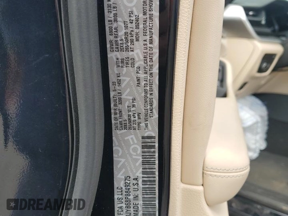 2023 Jeep Grand Cherokee 30th Anniversary with VIN 1C4RJYB68P8849275, listed as a Copart auction lot 51917045 with 29,314 mi miles and Salvage title. Bid and sale history available at DreamBid. Image 13.