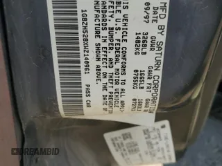 1998 Saturn SL с VIN 1G8ZH528XWZ140961, выставлен на аукционе Copart как лот 61259575 с пробегом 237 291 миль миль и Списание • Salvage title. История ставок и продаж доступна на DreamBid. Изображение 12.