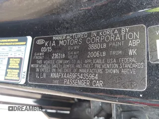 2015 Kia Forte LX z VIN KNAFX4A69F5435964, wystawiony jako IAAI lot #42276845 z przebiegiem 148 659 mil mil oraz . Historia ofert i sprzedaży dostępna na DreamBid. Obrazek 9.