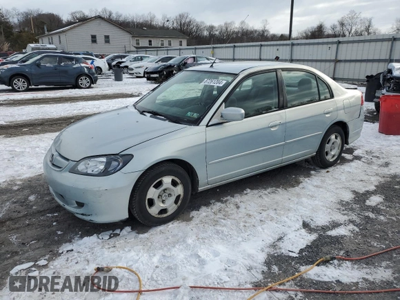 2004 Honda Civic Hybrid with VIN JHMES95624S010524, listed as a Copart auction lot 87261204 with 286,100 mi miles and Salvage Title. Bid and sale history available at carsss.com. Image 1.