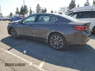2015 Acura TLX Advance with VIN 19UUB2F79FA010350, listed as a Copart auction lot 52215895 with 82,414 mi miles and Salvage title. Bid and sale history available at DreamBid. Image 2.