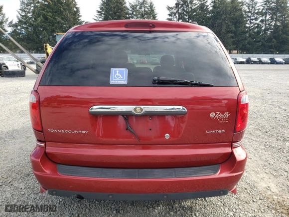 2007 Chrysler Town & Country LWB Limited with VIN 2A8GP64L27R316283, listed as a Copart auction lot 76139604 with 82,238 mi miles and Salvage Title. Bid and sale history available at carsss.com. Image 6.