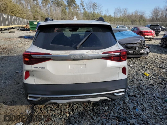 2023 Kia Seltos Nightfall with VIN KNDEUCA21P7423098, listed as a Copart auction lot 46778785 with 47,015 mi miles and Salvage Title. Bid and sale history available at carsss.com. Image 6.