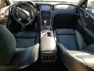 2017 Infiniti Q50 Red Sport 400 with VIN JN1FV7ARXHM870167, listed as a Copart auction lot 80532034 with 41,643 mi miles and Salvage Title. Bid and sale history available at carsss.com. Image 8.