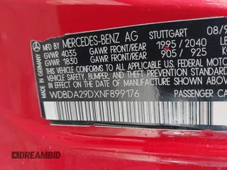 1992 Mercedes-Benz 190 z VIN WDBDA29DXNF899176, wystawiony jako IAAI lot #41829844 z przebiegiem 167 030 mil mil oraz . Historia ofert i sprzedaży dostępna na DreamBid. Obrazek 9.