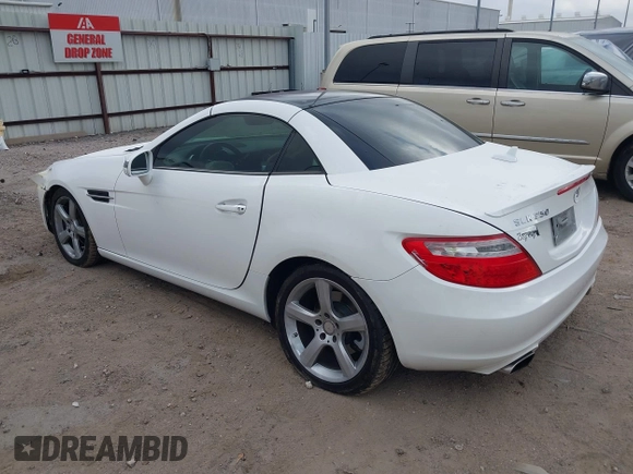 2014 Mercedes-Benz SLK 250 with VIN WDDPK4HA7EF081313, listed as a IAAI auction lot 41520329 with 53,031 mi miles and . Bid and sale history available at DreamBid. Image 3.