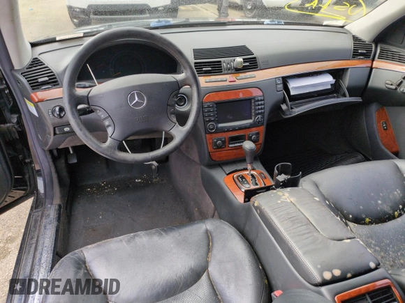 2005 Mercedes-Benz S-Class 4.3L with VIN WDBNG70J35A444217, listed as a Copart auction lot 74949084 with 0 mi miles and Salvage Title. Bid and sale history available at carsss.com. Image 8.