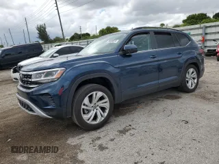 2023 Volkswagen Atlas SE with VIN 1V2WR2CA2PC537153, listed as a Copart auction lot 74690524 with 10,628 mi miles and Salvage title. Bid and sale history available at DreamBid. Image 1.