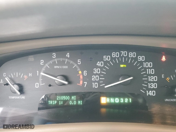 2002 Buick Park Avenue with VIN 1G4CW54K624110742, listed as a Copart auction lot 50591755 with 210,500 mi miles and Salvage Title. Bid and sale history available at carsss.com. Image 9.