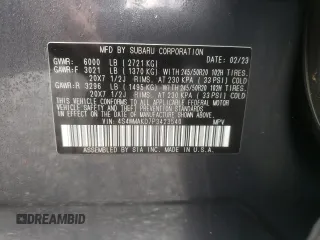 2023 Subaru Ascent Onyx Limited z VIN 4S4WMAKD7P3423540, wystawiony jako Copart lot #48181215 z przebiegiem Nie podano mil oraz Szkody całkowita. Historia ofert i sprzedaży dostępna na DreamBid. Obrazek 13.