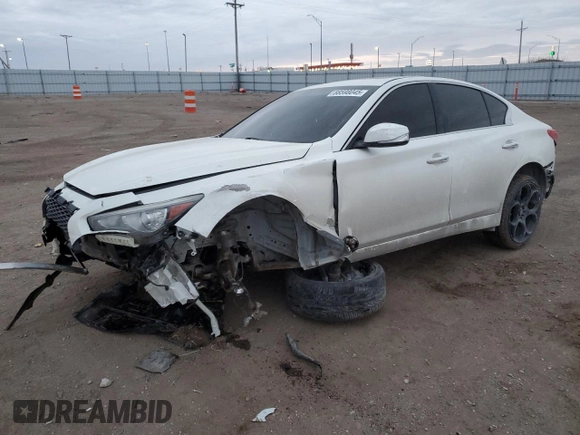 2017 Infiniti Q50 3.0t Signature Edition with VIN JN1EV7AR6HM839297, listed as a Copart auction lot 88598045 with 78,307 mi miles and Salvage Title. Bid and sale history available at carsss.com. Image 1.
