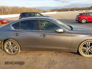 2014 Infiniti Q50 Hybrid Sport with VIN JN1AV7AP4EM691658, listed as a IAAI auction lot 41164910 with 90,521 mi miles and . Bid and sale history available at DreamBid. Image 14.