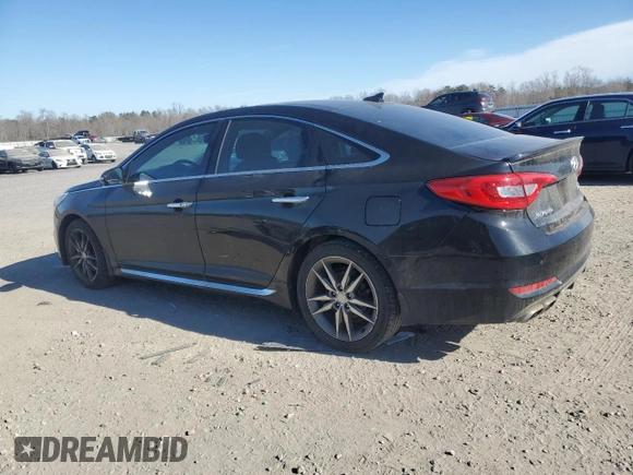 2015 Hyundai Sonata Sport z VIN 5NPE34AB0FH133454, wystawiony jako Copart lot #42343465 z przebiegiem 141 927 mil mil oraz Czysty tytuł • Clean title. Historia ofert i sprzedaży dostępna na DreamBid. Obrazek 2.