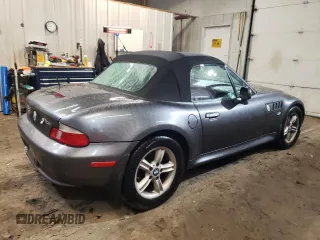 2001 BMW Z3 2.5i with VIN WBACN33461LK45607, listed as a Copart auction lot 85078934 with 77,313 mi miles and Salvage Title. Bid and sale history available at carsss.com. Image 3.