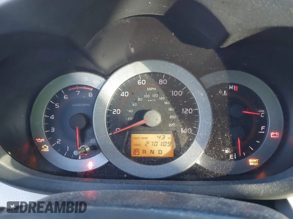 2008 Toyota RAV4 with VIN JTMZD33V885101032, listed as a IAAI auction lot 41800506 with 270,109 mi miles. Bid and sale history available at carsss.com. Image 7.