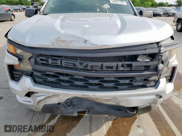2022 Chevrolet Silverado 1500 Custom with VIN 3GCPDBEK1NG604071, listed as a Copart auction lot 54061795 with 38,961 mi miles and Salvage Title. Bid and sale history available at carsss.com. Image 11.