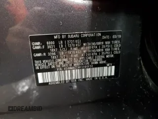 2019 Subaru Ascent Premium with VIN 4S4WMACD4K3466630, listed as a Copart auction lot 48941495 with 93,899 mi miles and Non repairable. Bid and sale history available at DreamBid. Image 13.