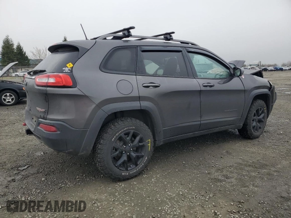 2017 Jeep Cherokee Trailhawk L Plus with VIN 1C4PJMBS2HW651480, listed as a Copart auction lot 47843795 with 96,842 mi miles and Salvage Title. Bid and sale history available at carsss.com. Image 3.