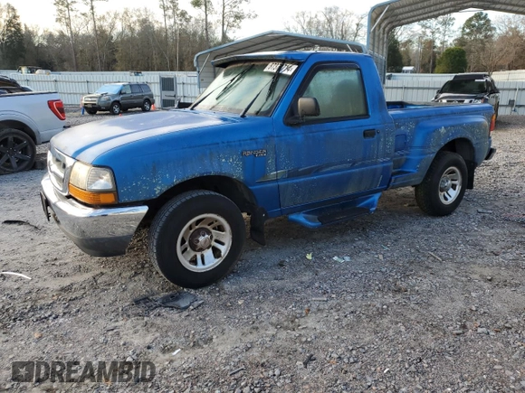 1999 Ford Ranger XL with VIN 1FTYR10C1XTA31016, listed as a Copart auction lot 87372714 with 131,697 mi miles and Non Repairable. Bid and sale history available at carsss.com. Image 1.