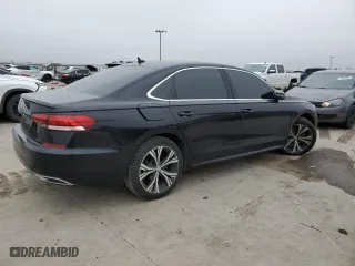 2020 Volkswagen Passat 2.0T SEL with VIN 1VWCA7A3XLC023281, listed as a Copart auction lot 43834755 with 0 mi miles and Salvage Title. Bid and sale history available at carsss.com. Image 3.