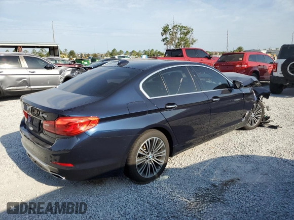 2018 BMW 5 Series 540i with VIN WBAJE5C52JWA96352, listed as a Copart auction lot 58902825 with Not provided miles and Salvage title. Bid and sale history available at DreamBid. Image 3.